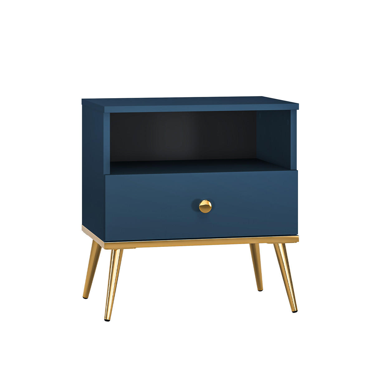 NOČNÍ STOLEK Thalia Modrá - modrá, kompozitní dřevo (50/53/34cm) - Petits-meubles
