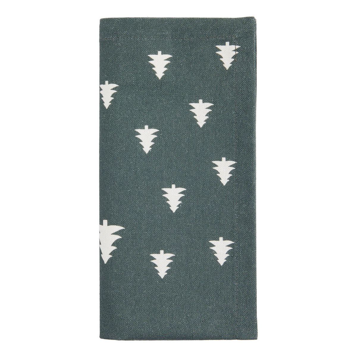 SERVIETTE (6er Set) Trees 42x42cm - Dunkelgrün, Textil (42/42cm) - BUTLERS