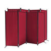 PARAVENT 2 Stück 4-tlg. 220x165 cm Rubinrot - Rot, Metall (220/165cm) - QUICK STAR