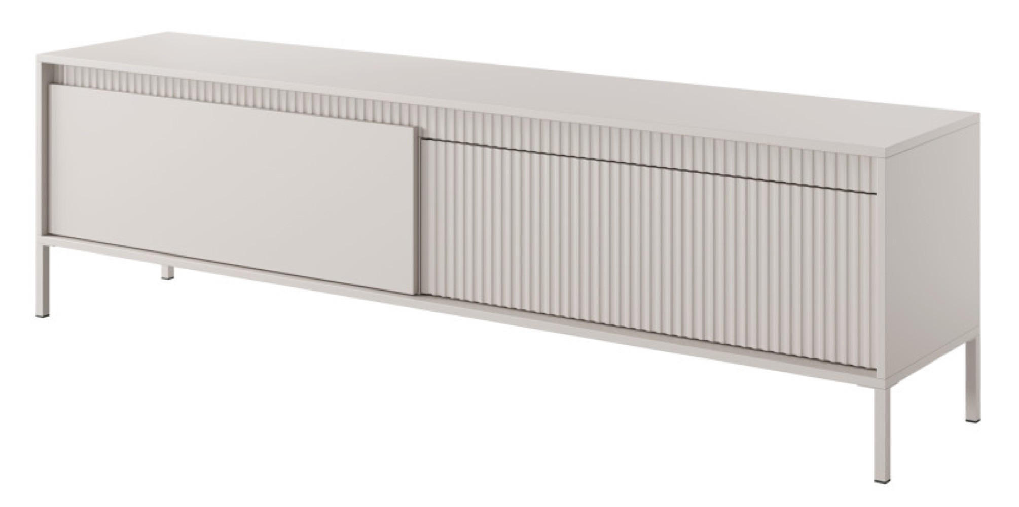 SCHRANK Beige ENSO Auf Metallfüßen - Beige, Holzwerkstoff (187.1/53.4/39.5cm) - Sepro Meble