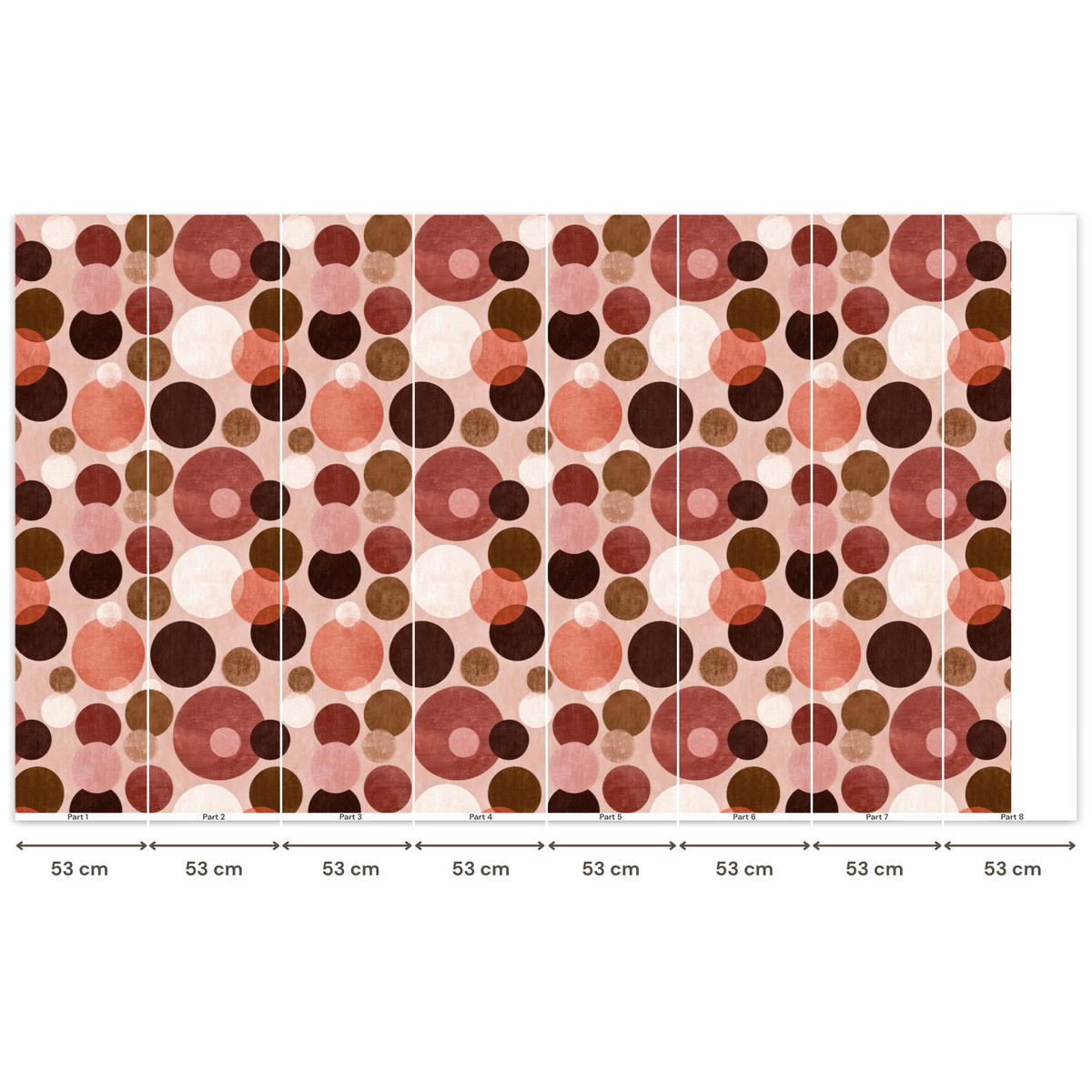 TAPETE - Kreise - Modern - Farbenfroh - 450x260 cm - Multicolor, Papier (450/260cm) - OnlyWow