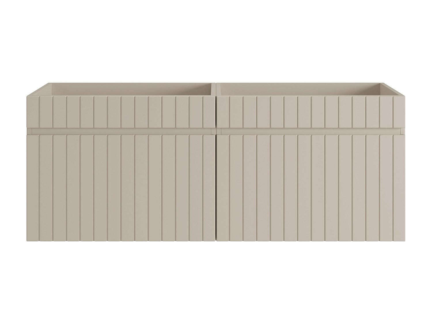 WASCHBECKENUNTERSCHRANK - 120 cm x 46 cm - Holz, Platte - Beige - SATARA - Beige, Holz (120/46/46cm) - Vente-Unique