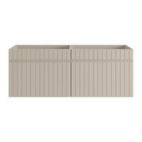 WASCHBECKENUNTERSCHRANK - 120 cm x 46 cm - Holz, Platte - Beige - SATARA - Beige, Holz (120/46/46cm) - Vente-Unique