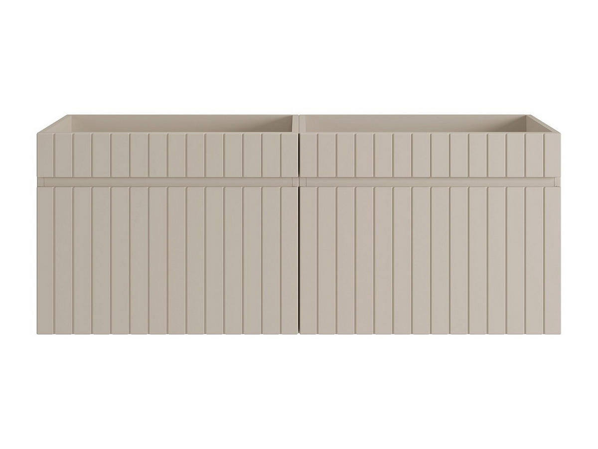WASCHBECKENUNTERSCHRANK - 120cm x 46cm - MDF - beige - SATARA - Beige, Holz (120/46/46cm) - Vente-Unique