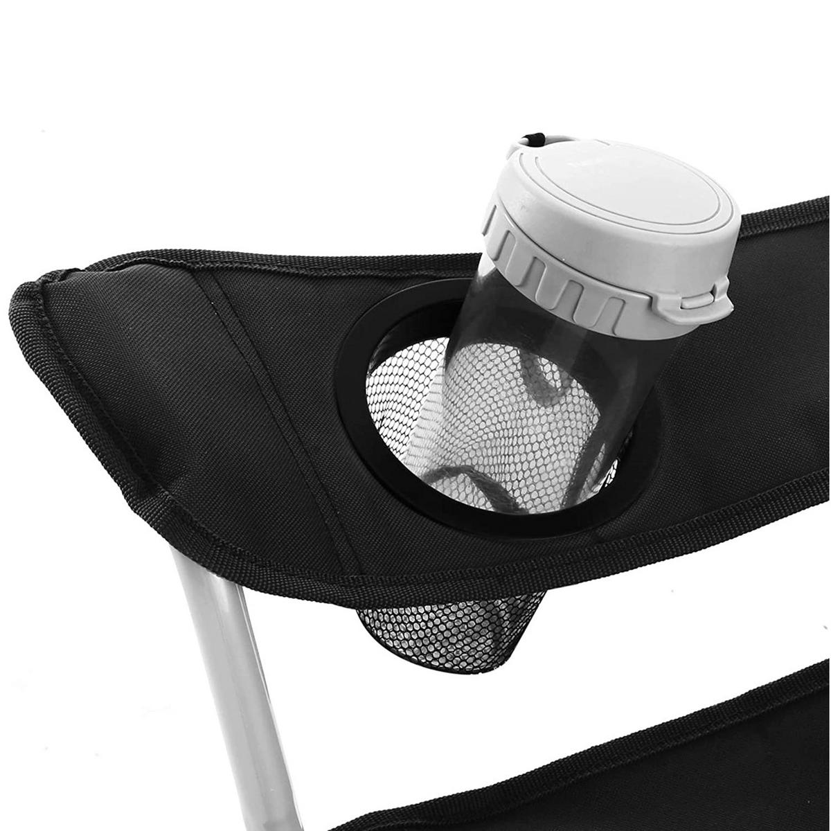 CAMPINGSTUHL KLAPPSTUHL 2ER-SET - Schwarz, Textil (52/81/84cm) - Hansiro