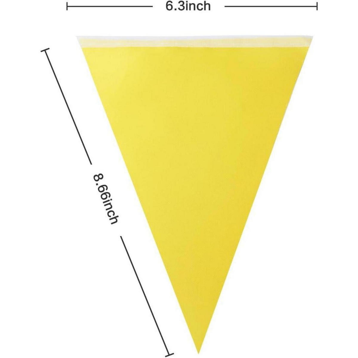 WIMPELKETTE Stoff Gelb 20 m - Gelb, Textil (16.5/20/2000cm)