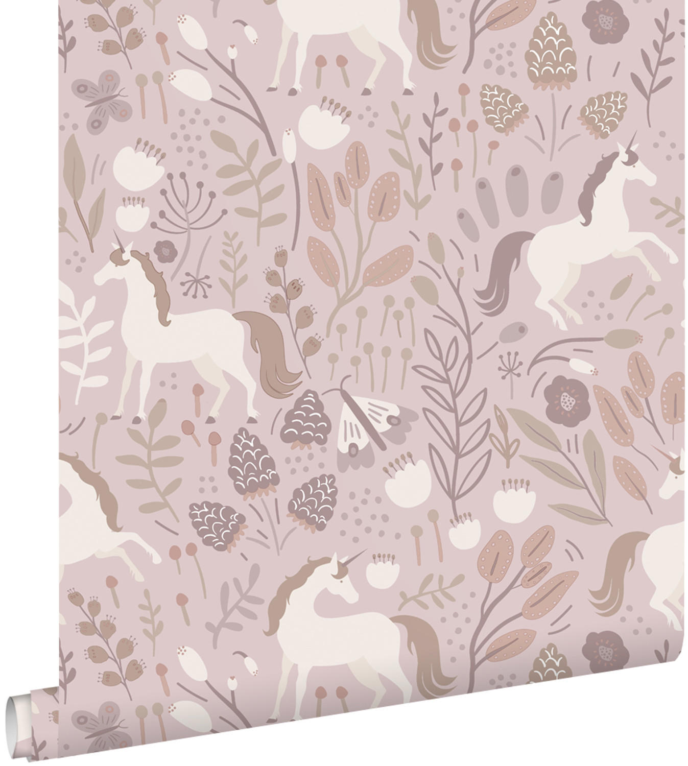 TAPETE Einhörner 53 cm x 10.05 m - Pink, Papier (53/0.1cm) - ESTAhome