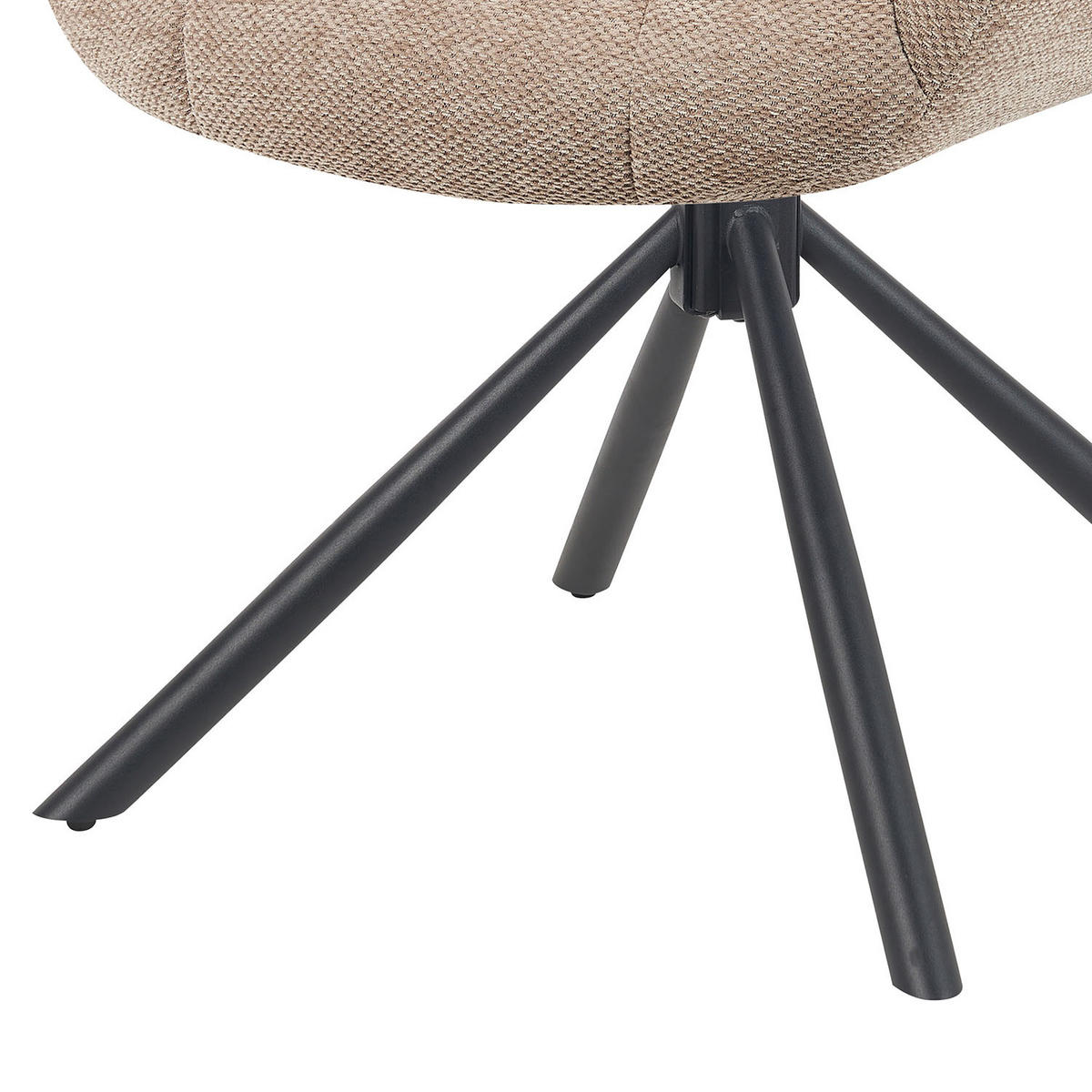 DREHSTUHL Mika-Luka 2er-Set - Beige/Schwarz, Textil/Metall (65/81/66cm) - DUBI Möbel