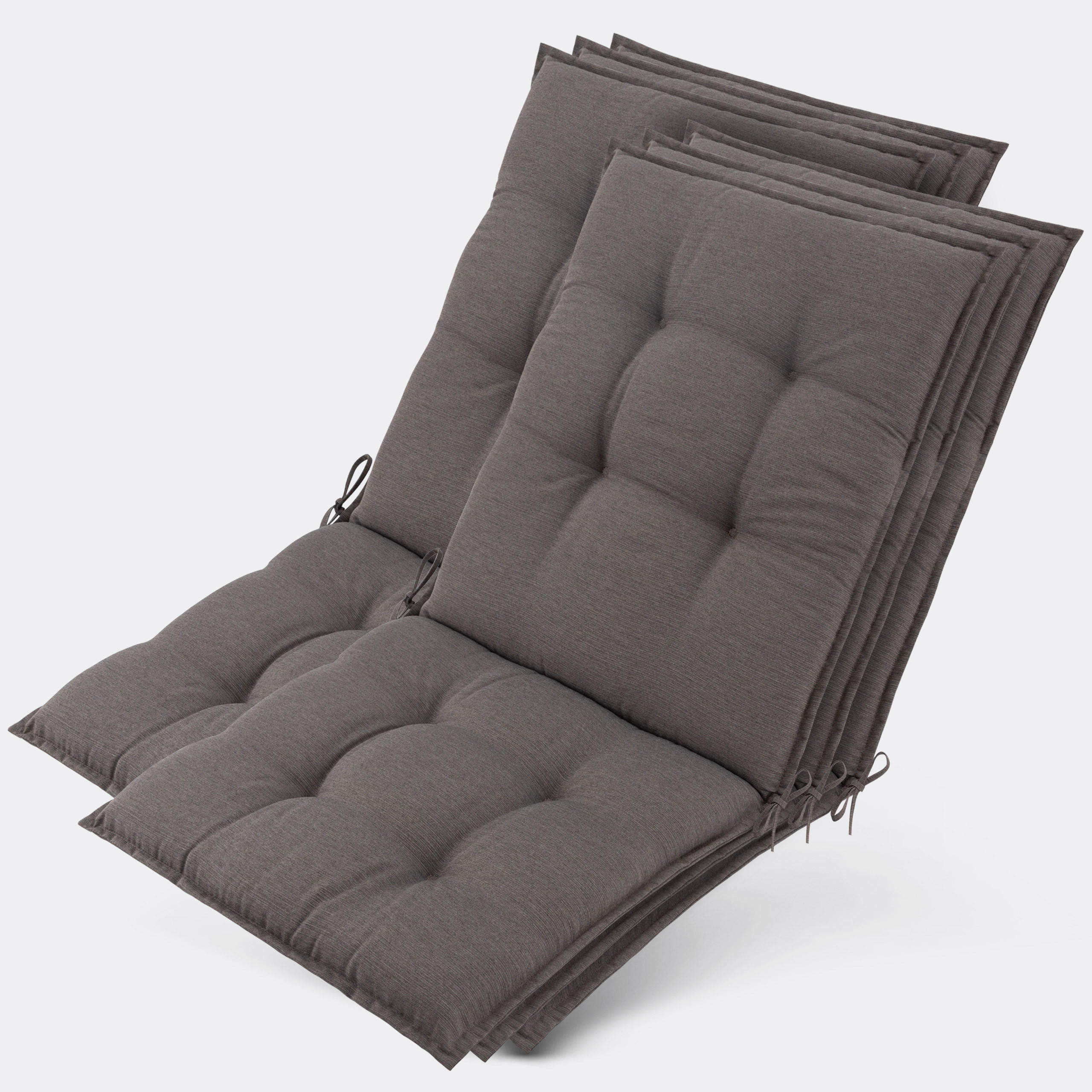 NIEDERLEHNERAUFLAGE Sun-NL 105x50x8cm Taupe (6tlg) - Naturfarben, Textil (50/8/100cm) - Beautissu 