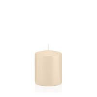 STUMPENKERZEN Creme Ø 78 x 100 mm, 8 Stück - Creme, Paraffin (8/10cm) - Wiedemann Kerzen