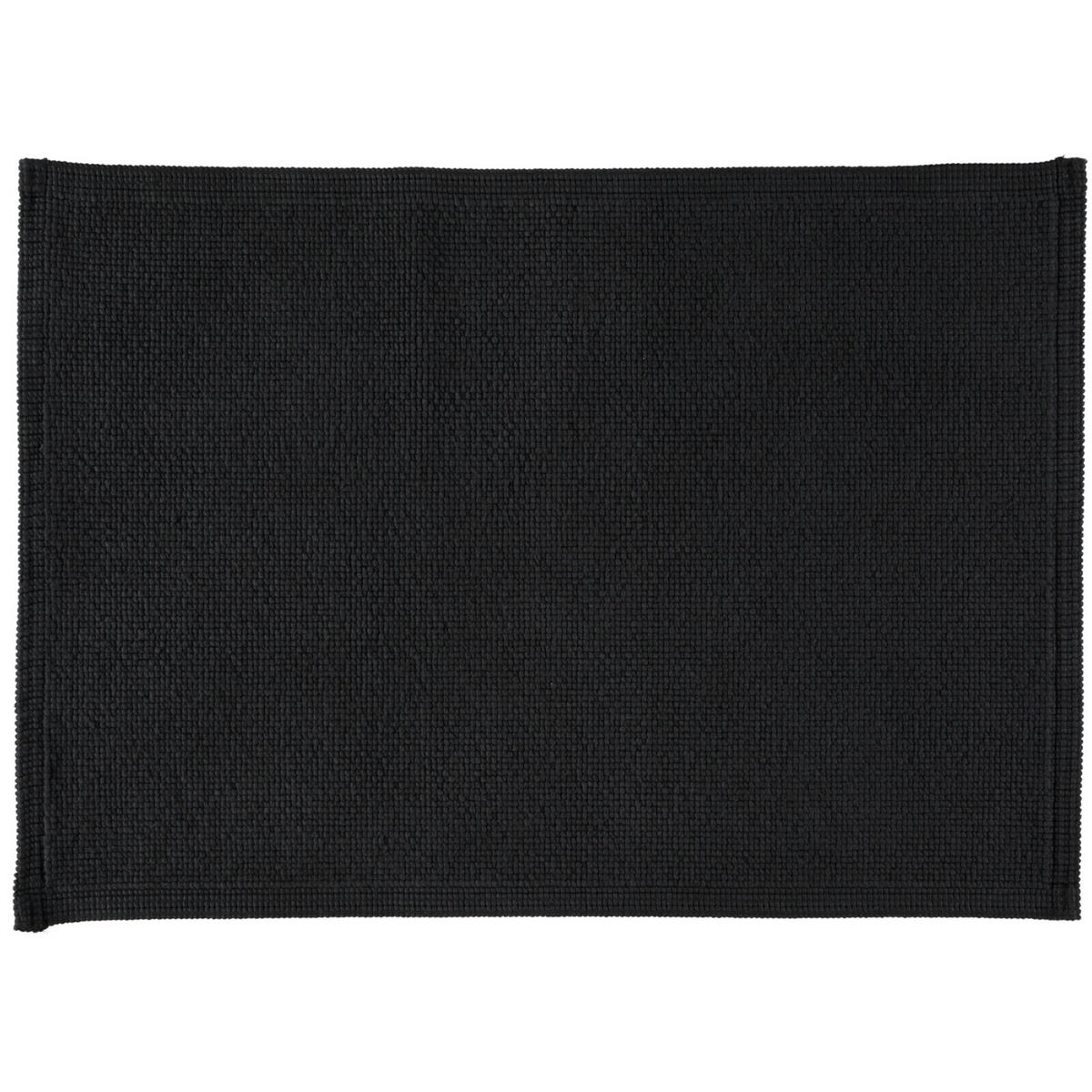 BADEMATTEN PLAIN SCHWARZ - 15 - Schwarz, Textil (50/70cm) - Rhomtuft