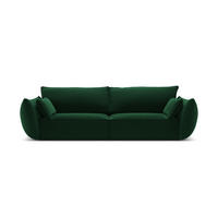 SOFA Kaelle aus Samt flaschengrün 3 Sitzplätze - Dunkelgrün, Textil (100/85/208cm) - Micadoni