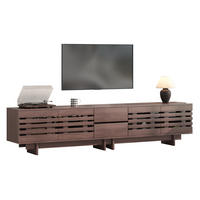TV-LOWBOARD 200/39,5/55 cm walnussfarben aus MDF mit 2 Schubladen - Walnussfarben, Holzwerkstoff (200/55/39.5cm) - OKWISH