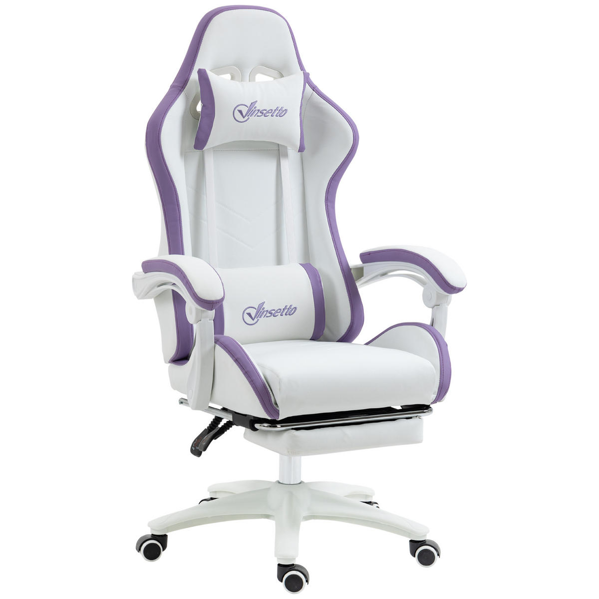 GAMING-STUHL Weiß 65.0/65.0/129.0 cm - Weiß, Kunststoff (65/129/65cm)