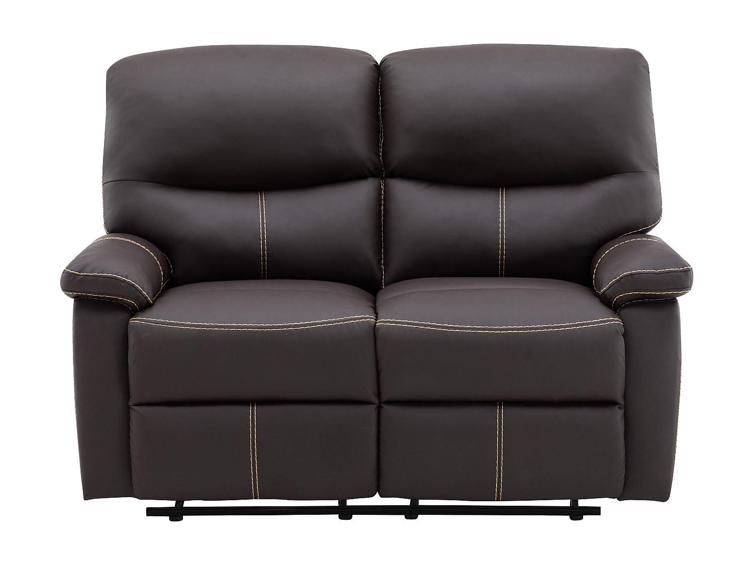 RELAXSOFA - 2 Personen - kunstleder - braun Canby - Braun, Leder (133/95/90cm) - Vente-Unique