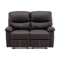 RELAXSOFA - 2 Personen - kunstleder - braun Canby - Braun, Leder (133/95/90cm) - Vente-Unique