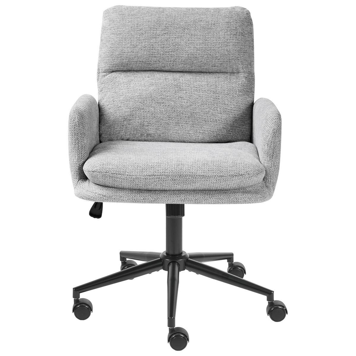 BÜROSTUHL Hellgrau Constantia - Hellgrau, Textil (58/86/58cm) - Beliani