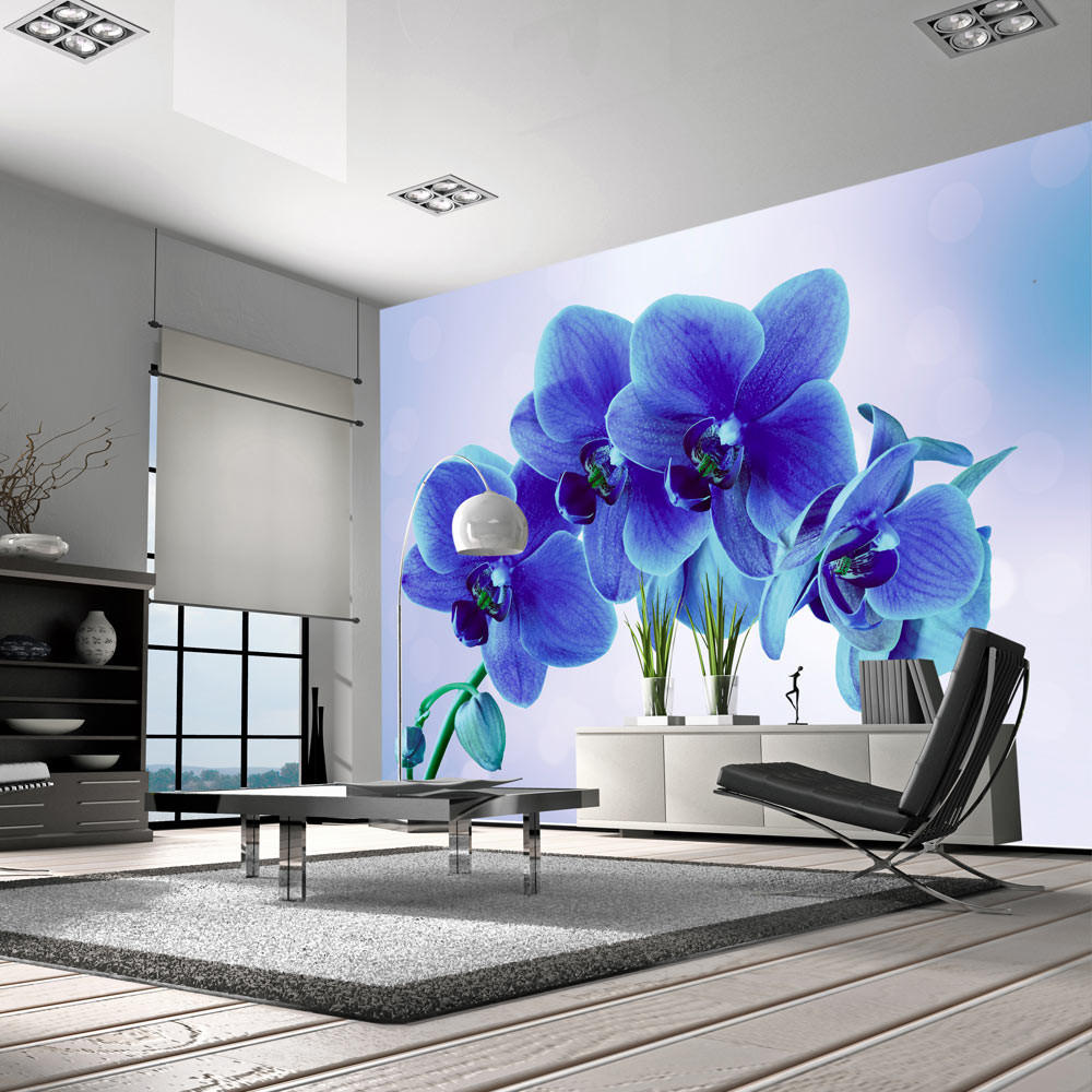 SELBSTKLEBENDE FOTOTAPETE 147/105 cm - Blau/Grau, Kunststoff/Textil (147/1cm) - KUNSTLOFT