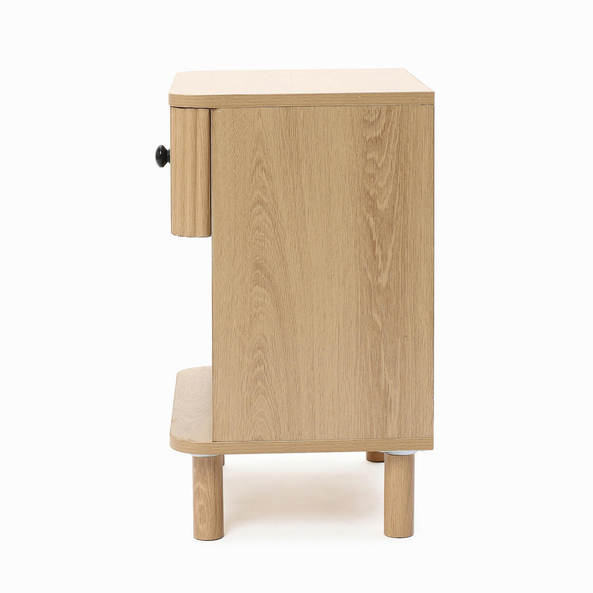 NACHTTISCH Modern mit einer Schublade und offenem Stauraum, Holzoptik | B40 x T30 x H53 cm - Braun, Holzwerkstoff (40/53/30cm) - Hometopia