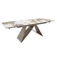 ESSTISCH Rechteckig Weiß Taupe Grau 180/90/76 cm - Goldfarben/Weiß, Stein (90/180/76cm) - ANGEL CERDA