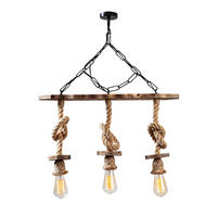 HÄNGELEUCHTE zya farbe holz 40w 3 glühbirnen - Braun, Holz (63/63/75cm) - Concept Usine