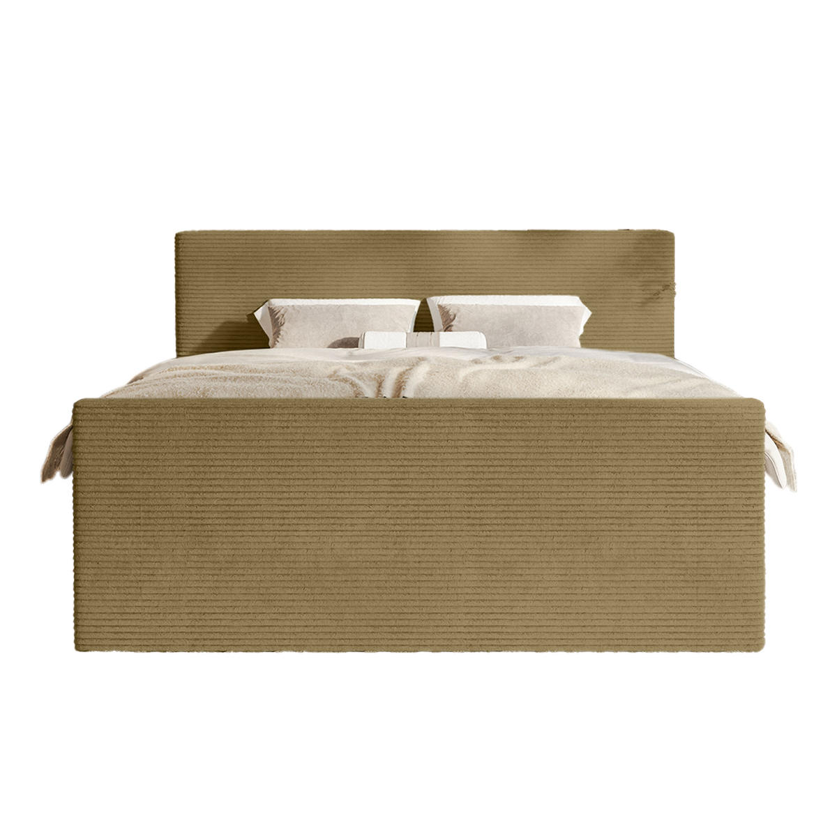 BOXSPRINGBETT Velipoja Cord 160x200 cm, Braun - Braun, Textil (160/200cm) - Fedve