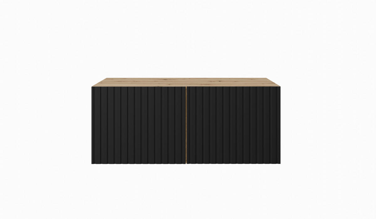 TV-SCHRANK MIO - Schwarz/Eiche Artisan, Holzwerkstoff (100/41/40cm) - Meblini