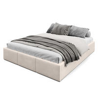 POLSTERBETT für Schlafzimmer Bett mit Stauraum Creme 160x200cm - Creme, Holzwerkstoff/Textil - Muralo