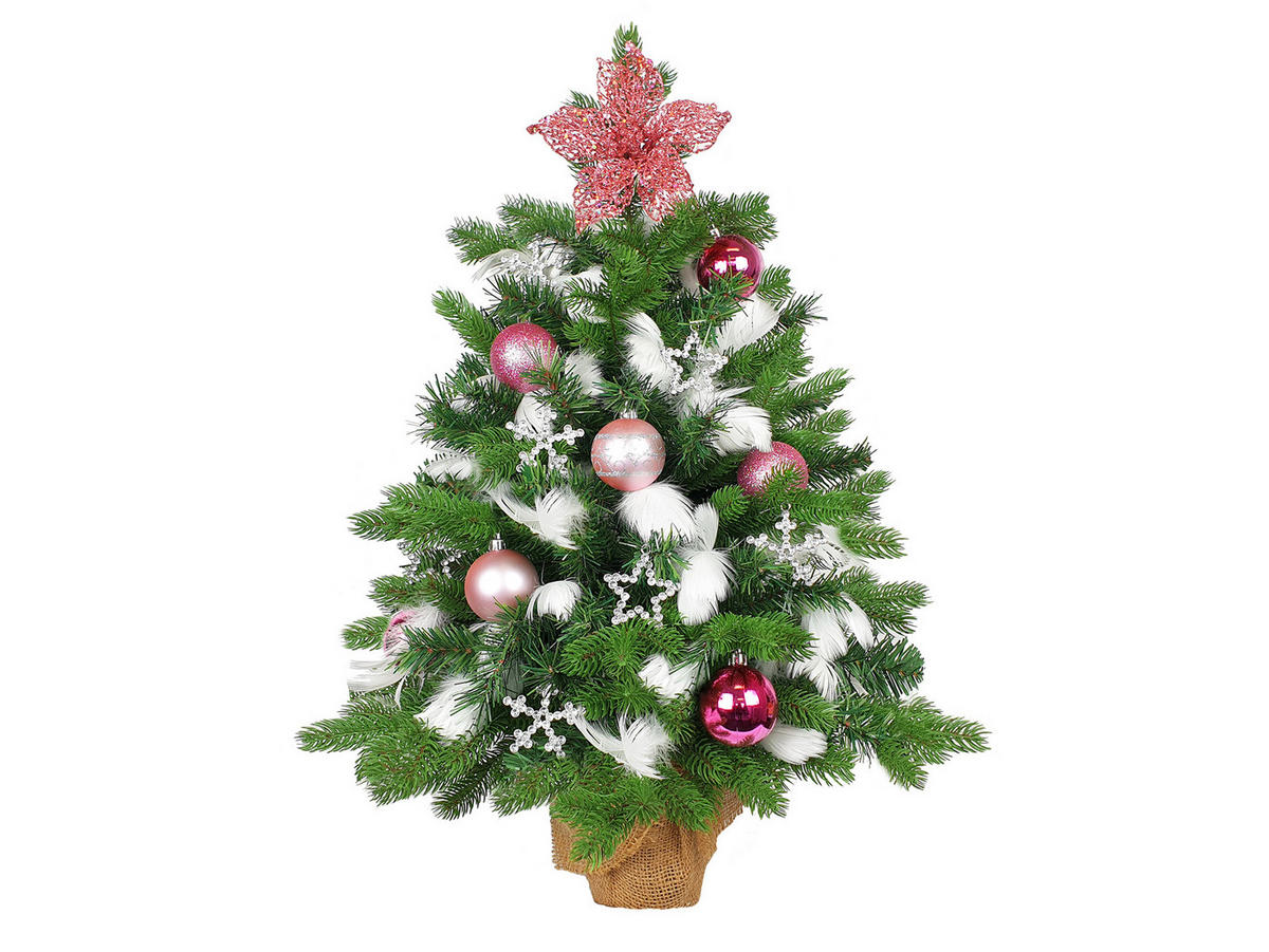 LAALU WEIHNACHTSBAUM künstlich Bernard in Blumentopf 60cm, Tannenbaum Christbaum Kunstbaum Dekobaum mit Metallständer - Grün, Kunststoff (60cm) - LAALU