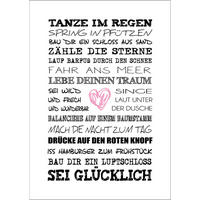 BILD 29x41 cm Typografie Spruch Gute Wünsche - Weiß, Holzwerkstoff (29/41/2cm) - artissimo