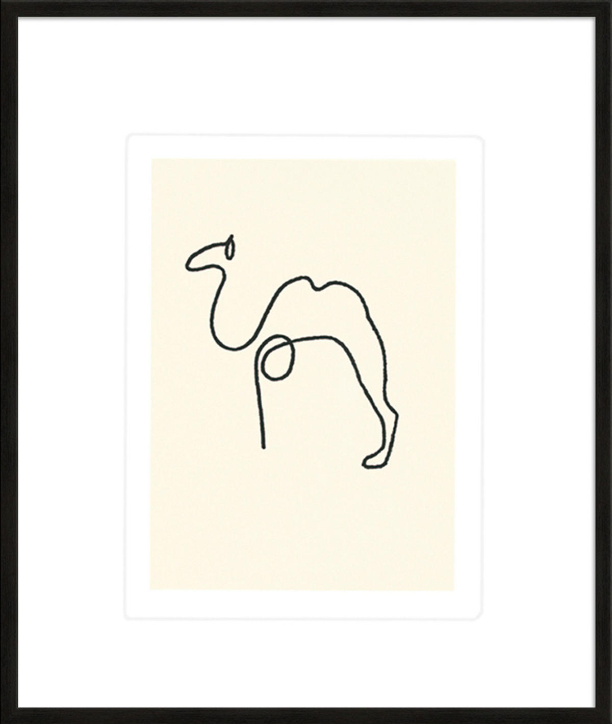 BILD gerahmt 53x63 cm Pablo Picasso „Kamel“ - Weiß, Holz (53/63cm) - artissimo