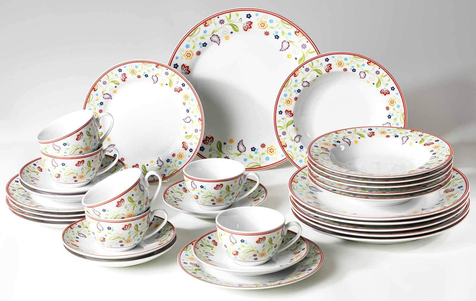 KOMBISERVICE Shanti Doppio bunt 30er Set - Multicolor, Keramik (1/1/1cm) - Ritzenhoff Breker