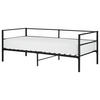 BETT mit Lattenrost 90x200 cm Schwarz Battut - Schwarz, Metall (90/200cm) - Beliani