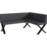 ECKBANK PETER_X - Grau, Leder (128/168cm) - Meblini