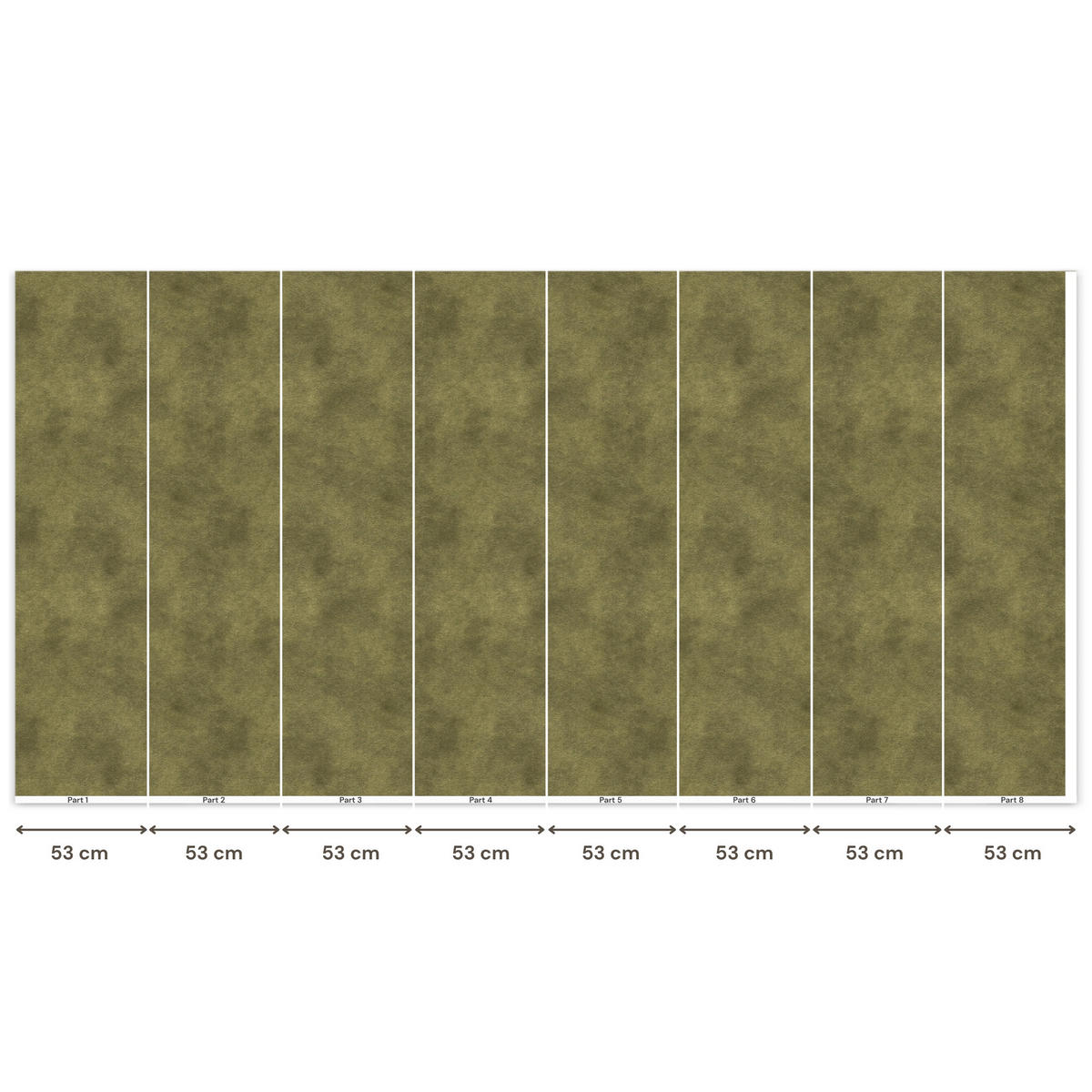 TAPETE - Textur - Abstrakt - Grün - 400x200 cm - Olivgrün, Papier (400/200cm) - OnlyWow