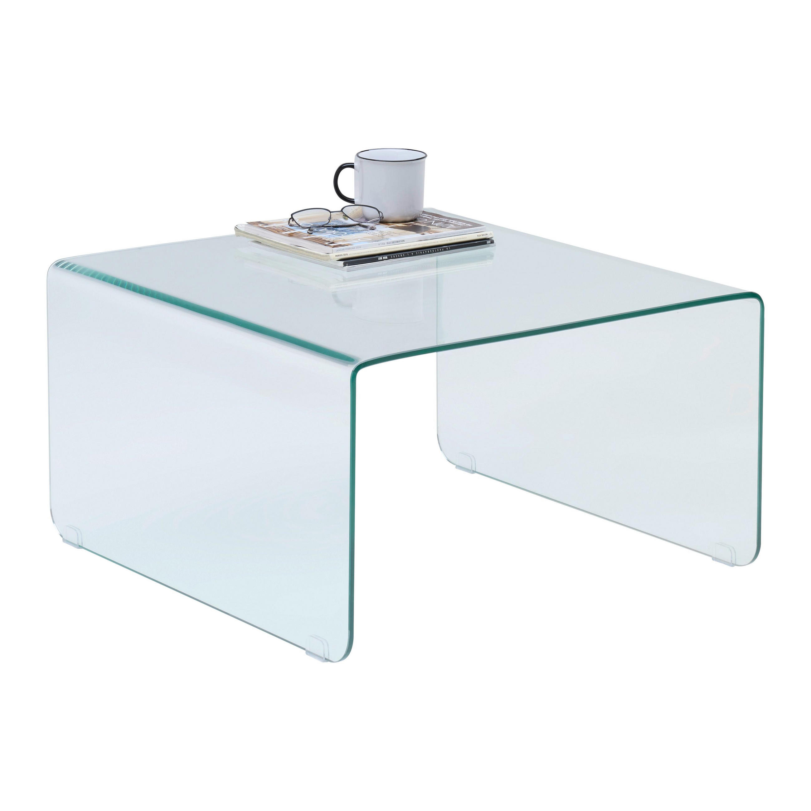 COUCHTISCH Wing Klar - Klar, Glas (70/70/40cm) - Mömax