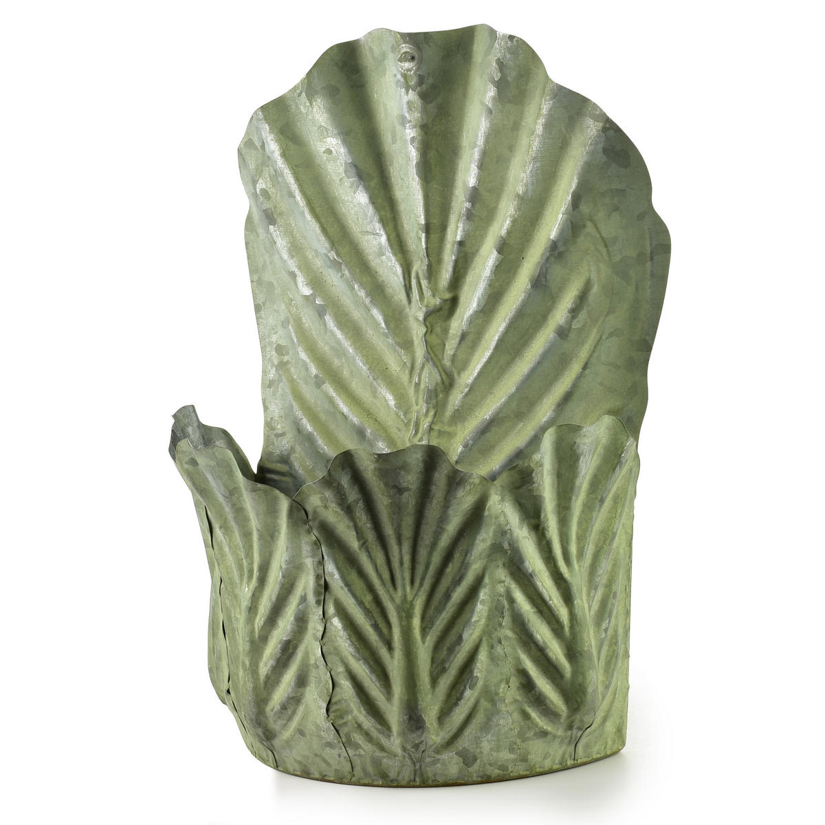 BLUMENTOPF Marina Grün 24/14/36 cm Metall - Grün, Metall (14/36/24cm) - Mondex