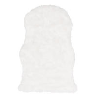 LUXUS SUPER SOFT FELLTEPPICH ASPEN MELIERT SHAPE - Weiß, Textil (55/80cm) - Pergamon