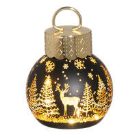 LED-LAMPE Weihnachtskugel Rentier Ø 10 cm - Multicolor, Glas (10/13/10cm)