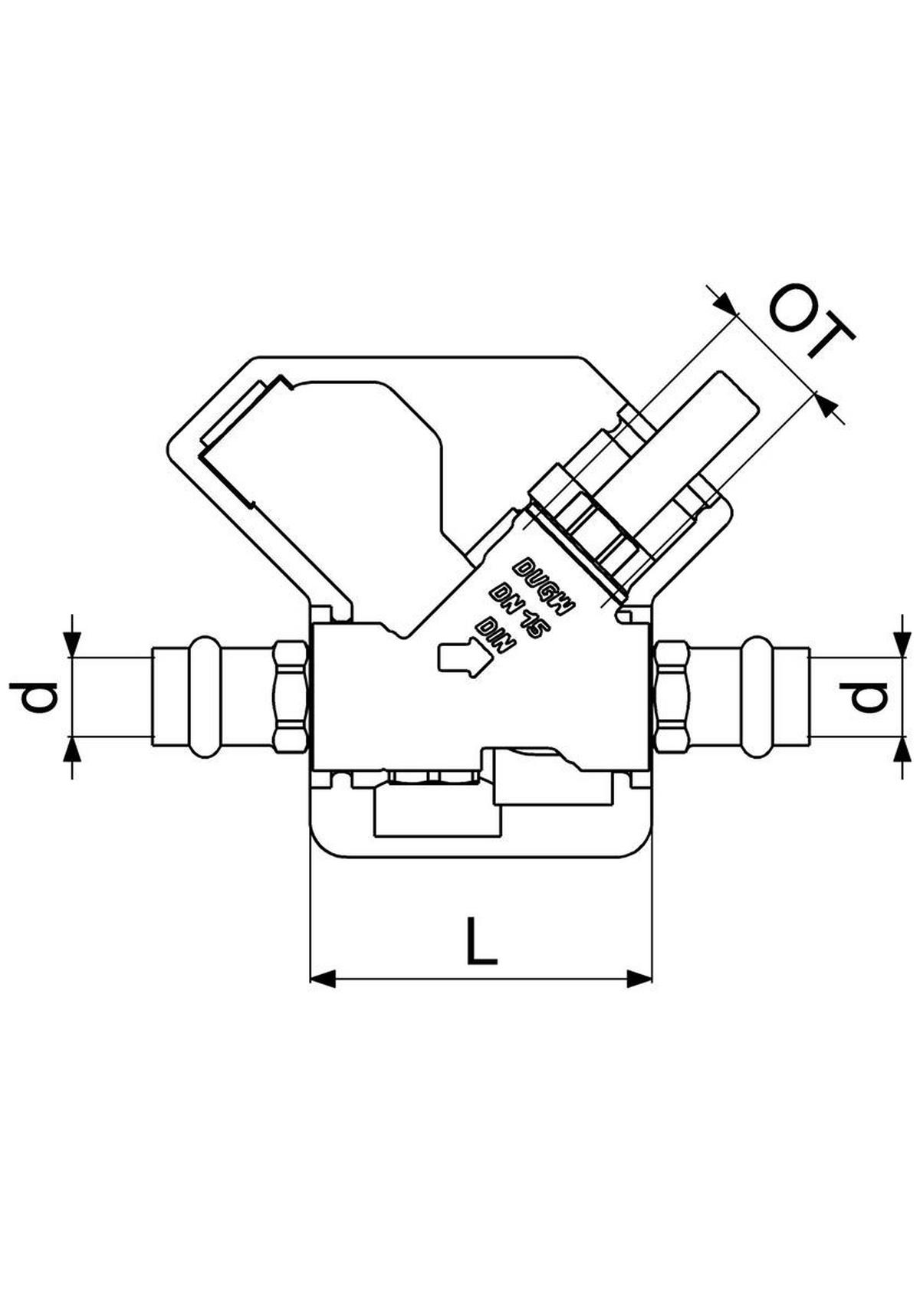 RUECKFLUSSVERHINDERER,O. ENTL. PRESSANSCH.IG,M.DS,DN15,PR15,DVGW - Schwarz, Metall (10/18/30cm) - Schlösser Armaturen