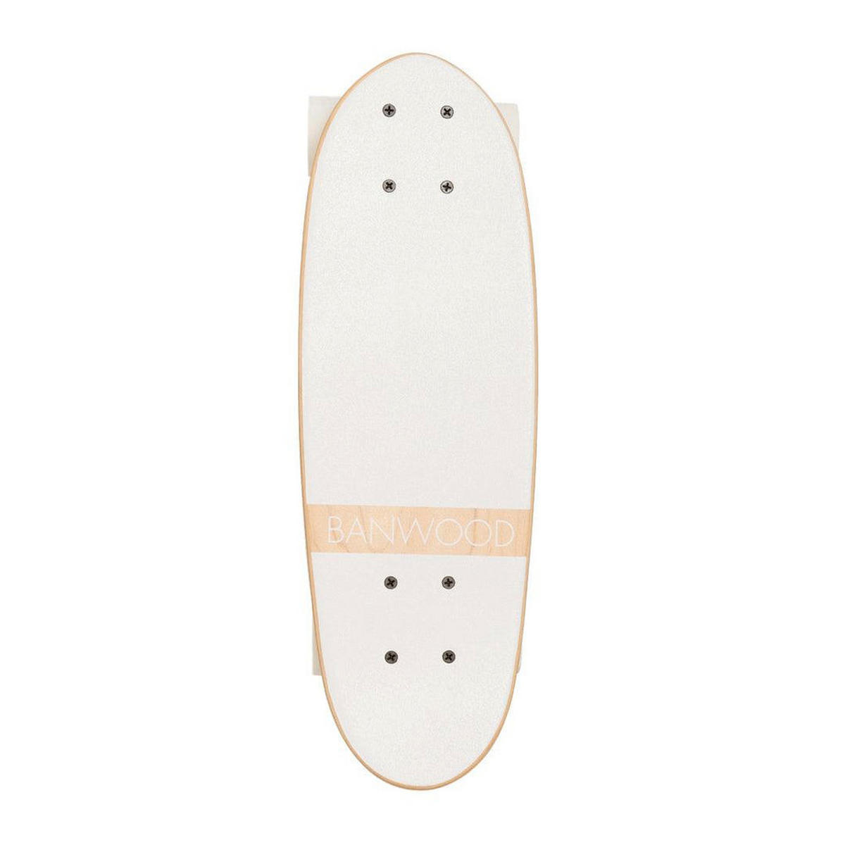 SKATEBOARD aus Holz für Kinder, ab 3 Jahren, Weiss - Weiß, Holz (17.5/54cm) - Banwood