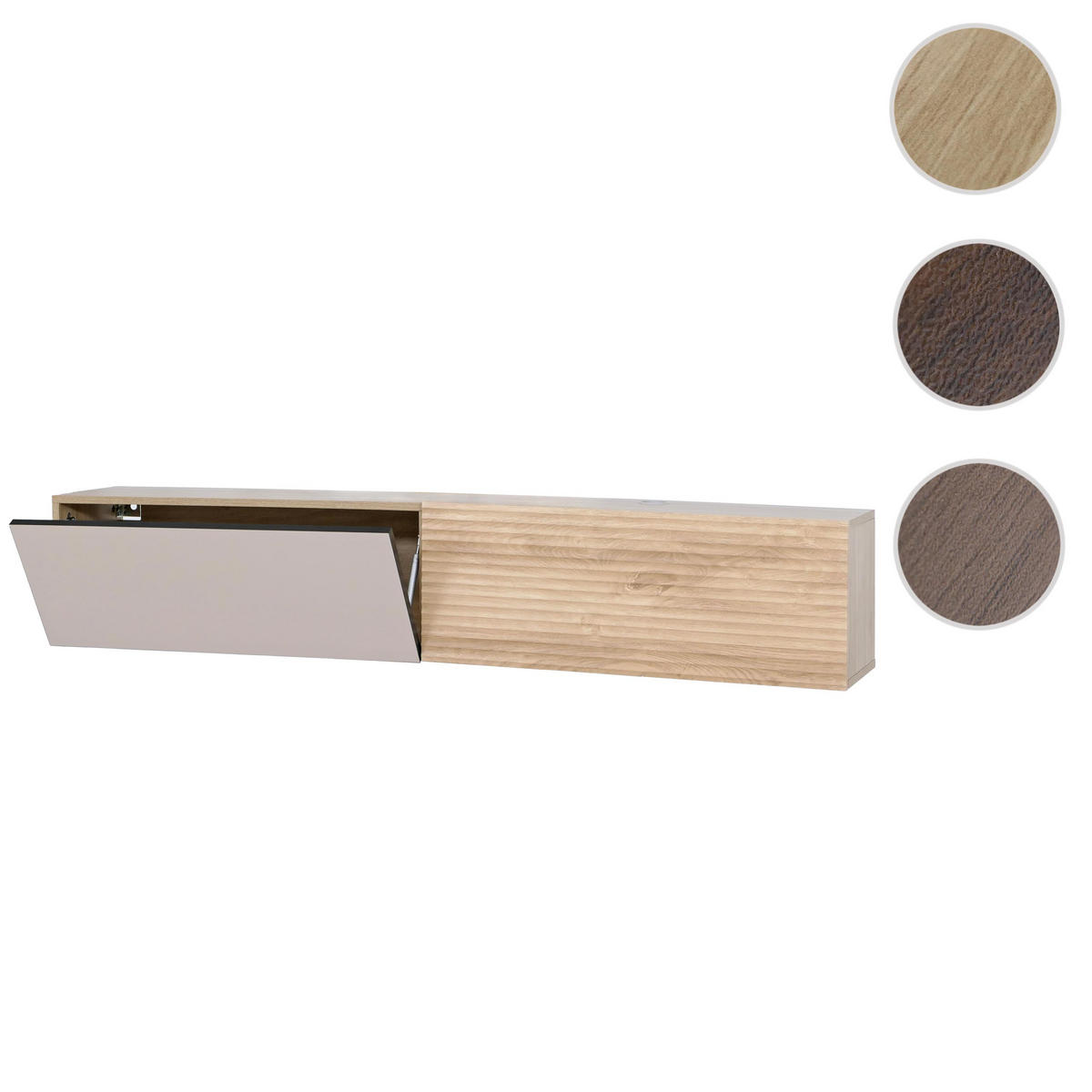 TV-RACK Eiche Dekor - Eiche Wotan, Holz (160/30/30cm) - MCW