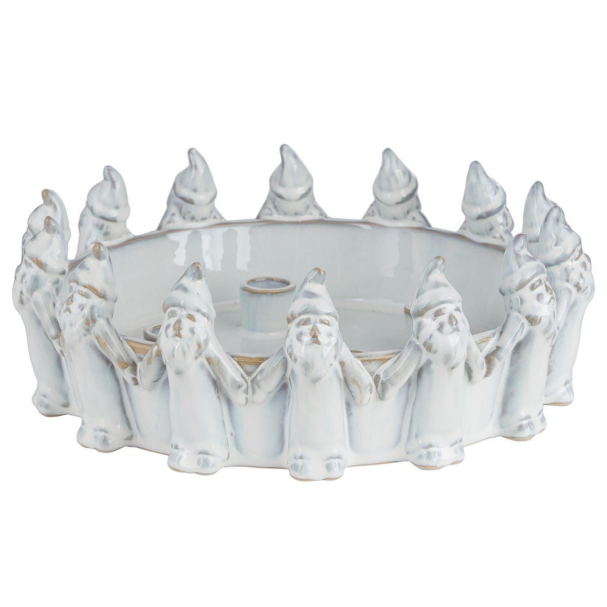 ADVENTSKRANZ Wichtel Advent - Weiß, Keramik (10cm) - BUTLERS