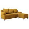 SCHLAFSOFA Dover mit Polsterhocker - Chromfarben/Gelb, Holz/Kunststoff (192/80cm) - MIRJAN24