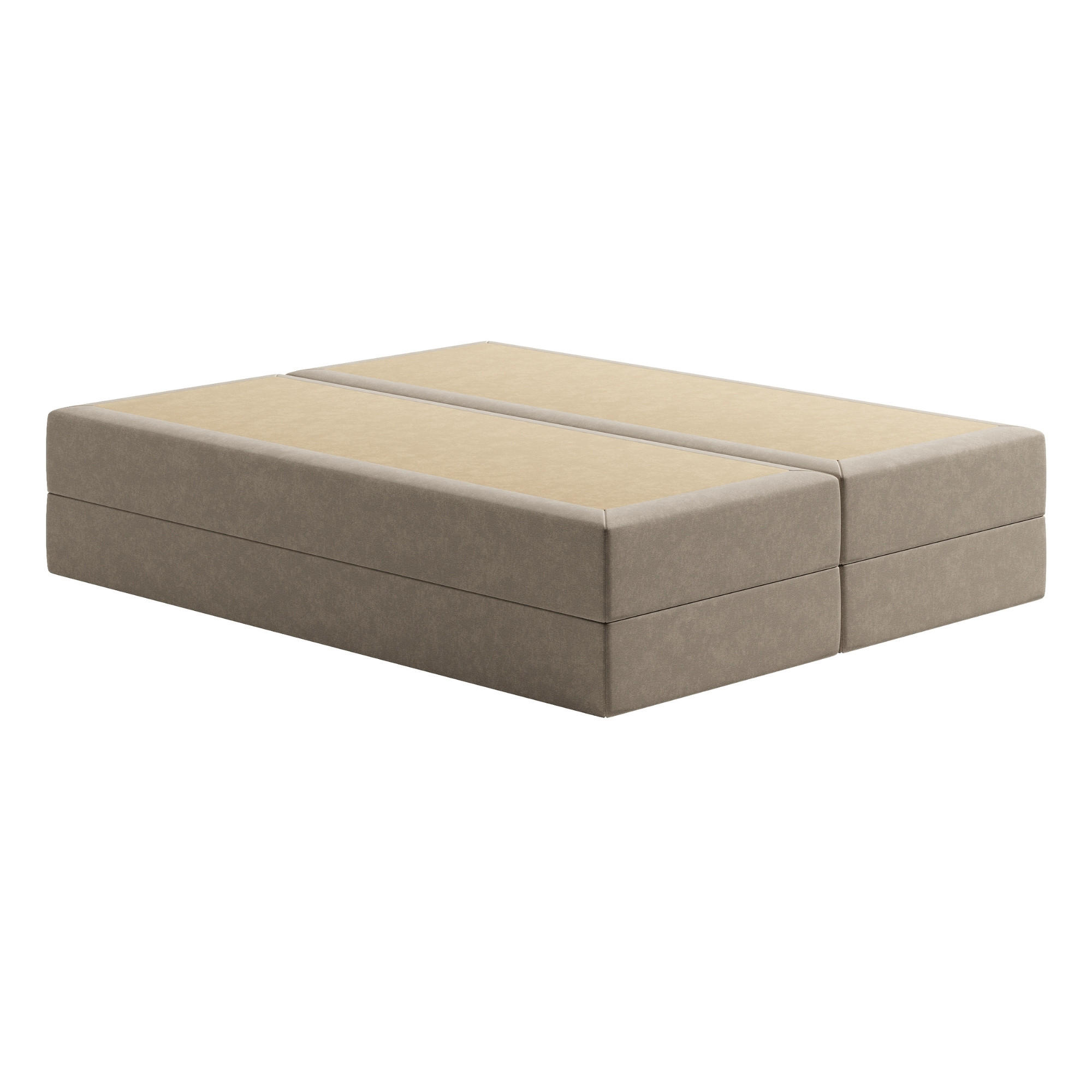 BOXSPRINGBETT mit Bonnell Matratze, 160 x 200 cm, in Beige - Beige, Naturmaterialien (160/200cm) - Home Collective