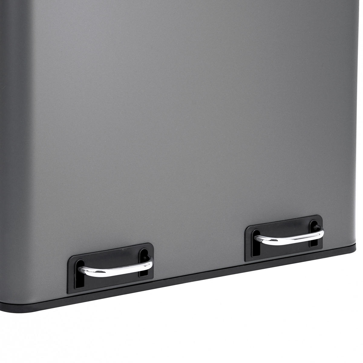 MÜLLEIMER TM2X30 - Grau, Metall (57/65/31cm) - SVITA