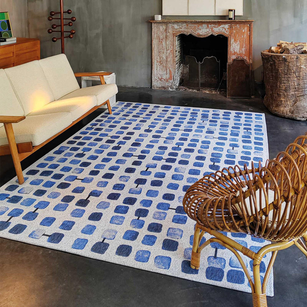 TEPPICH Amparo Blues Craft 170/240 cm - Blau, Textil (170/240cm) - Louis De Poortere