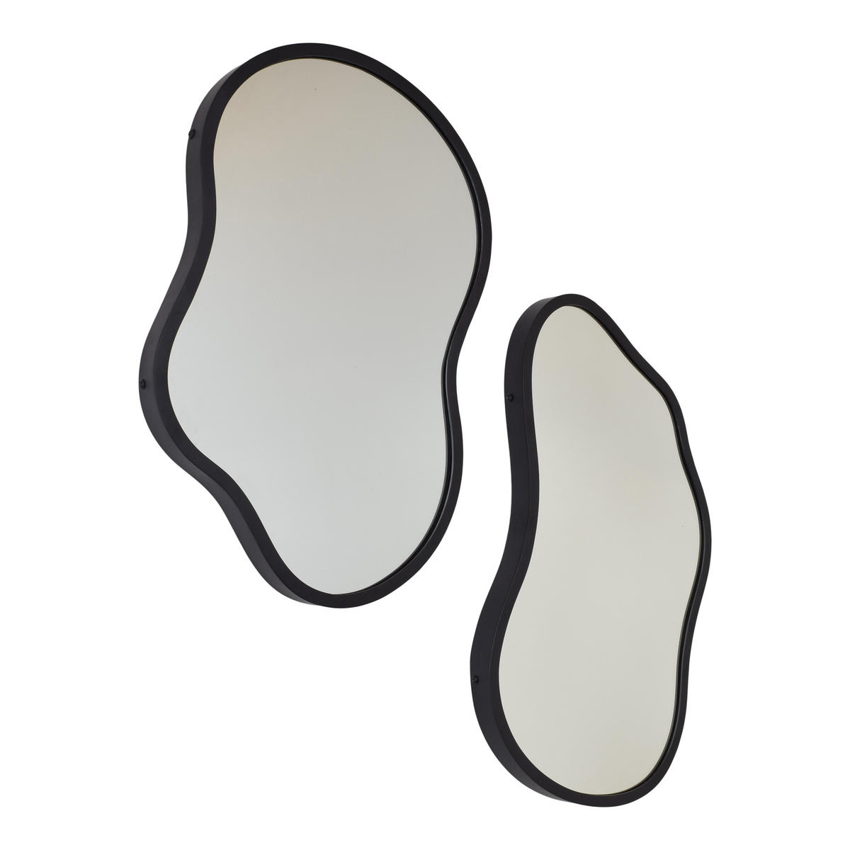 WANDSPIEGEL Origa Schwarz - Schwarz, Metall (38/62/4cm) - LOFT42