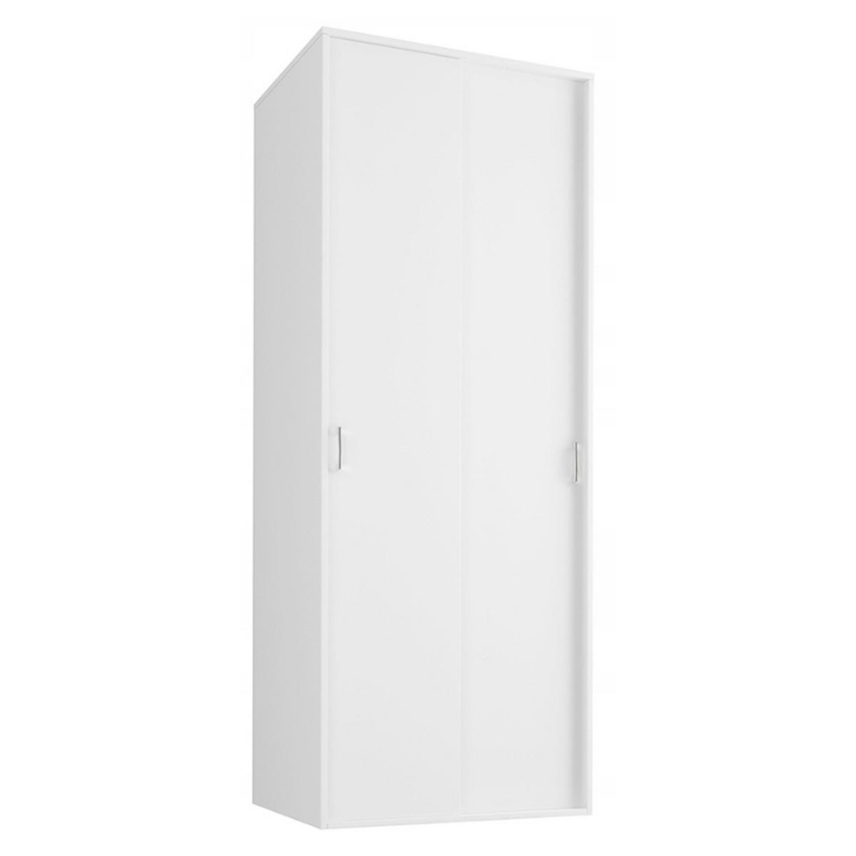 KLEIDERSCHRANK 2-türig, 70 cm Breite, mit Kleiderstange, weiß - Weiß, Holz (60/180.5/40cm) - Home Collective