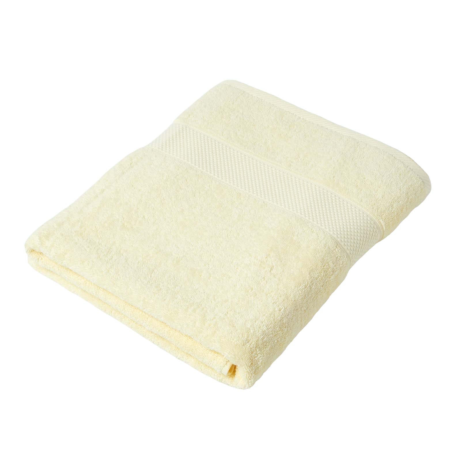 BADETUCH Essential pastellgelb 100/150 cm - Hellgelb, Textil (100/150cm) - Homescapes